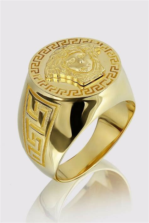 versace ring for men gold|versace medusa ring men.